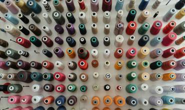 Sewing with polyester