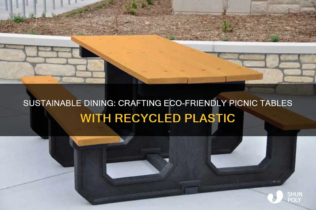 a-frame recycled plastic picnic table