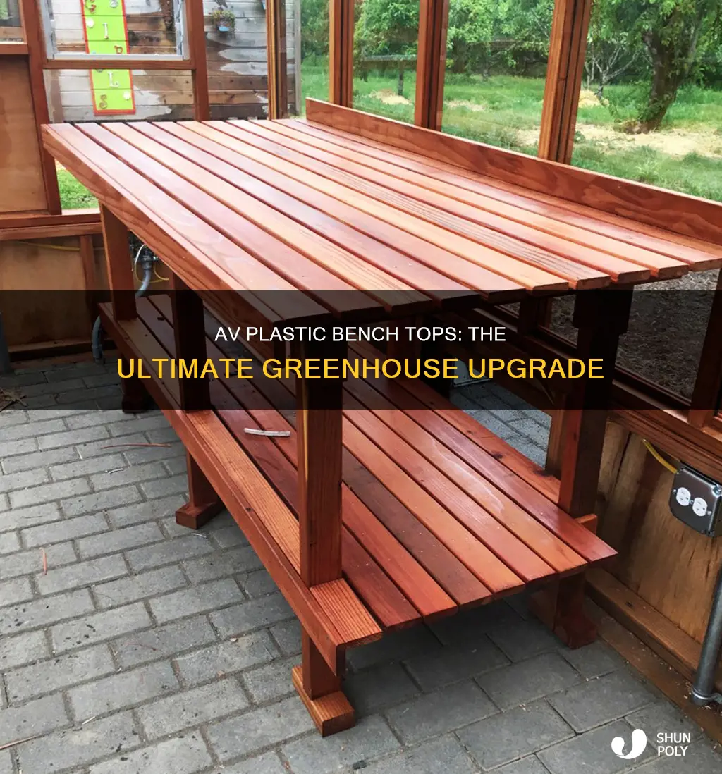a-v plastic greenhouse bench tops