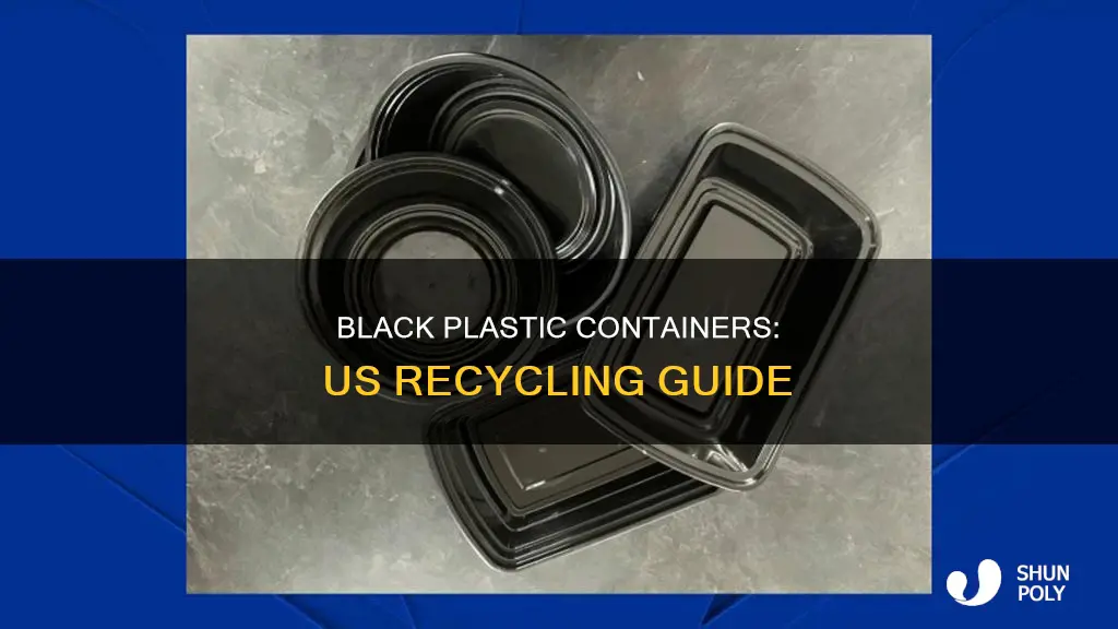 are black plastic food containers recycle in u s