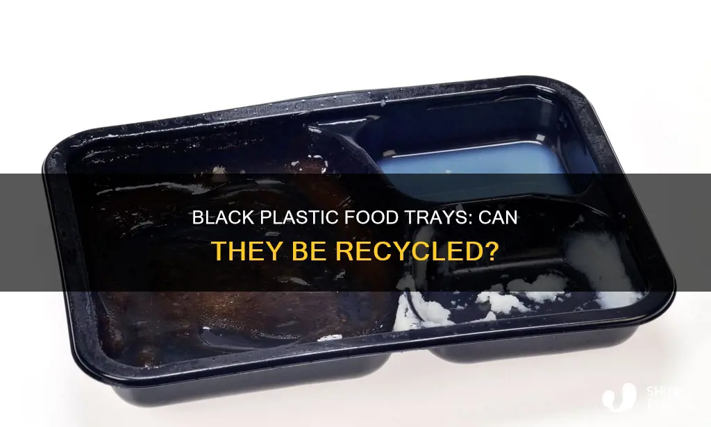 are black plastic food trays recyclable