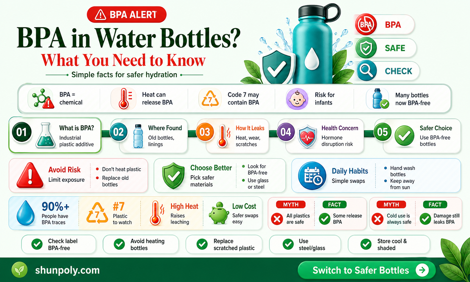 are bpa plastics used for water bottles