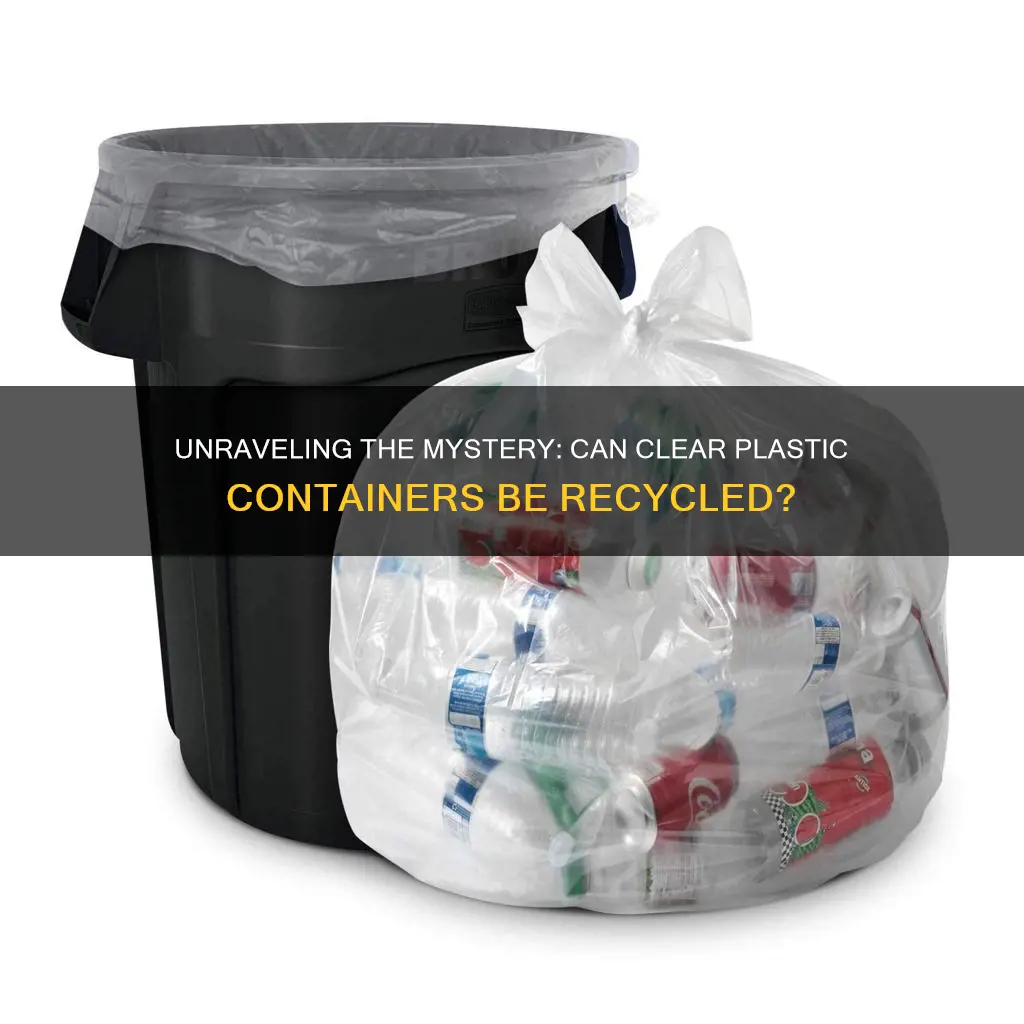 are clear plastic containers recyclable