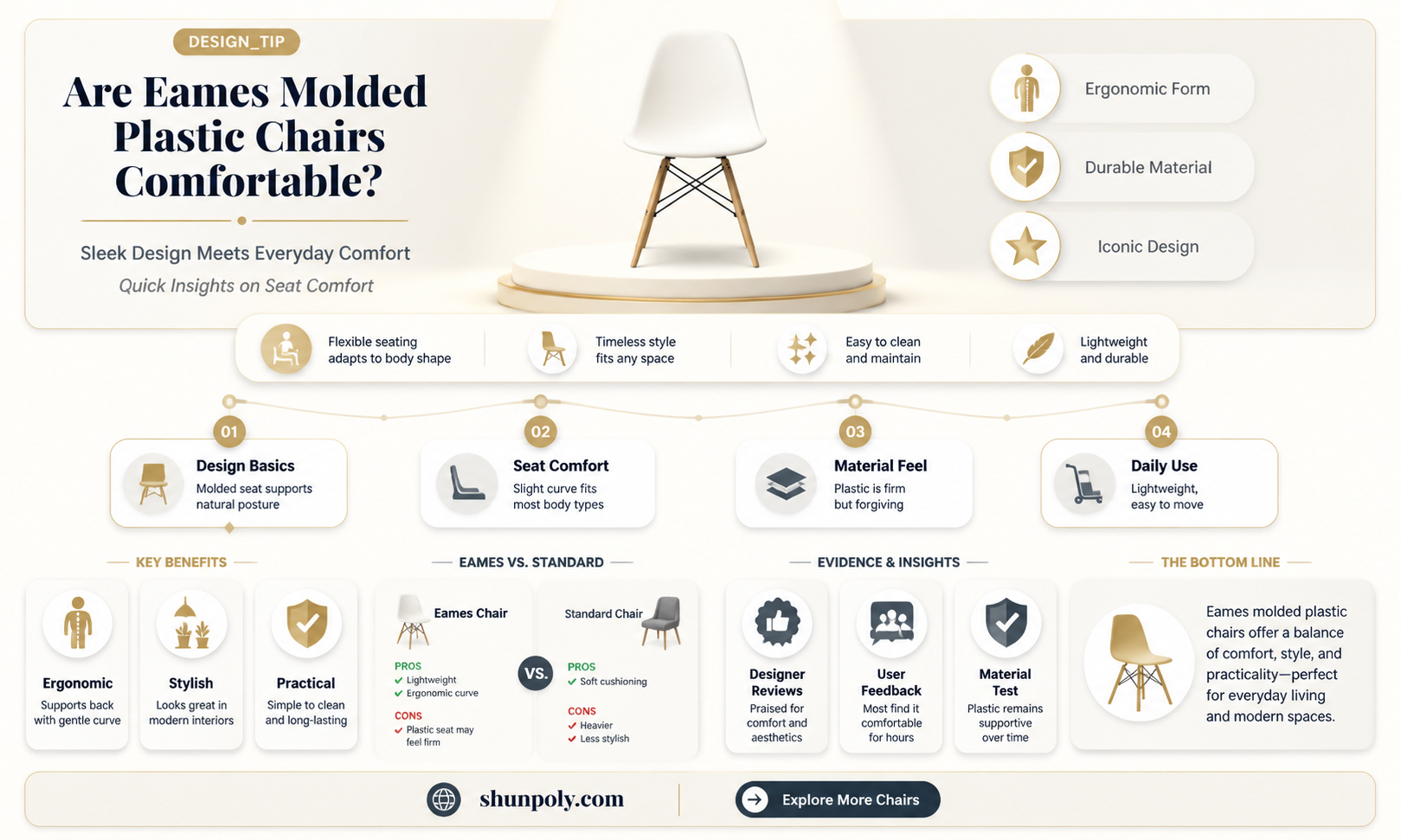 are eames molded plastic chairs comfortable