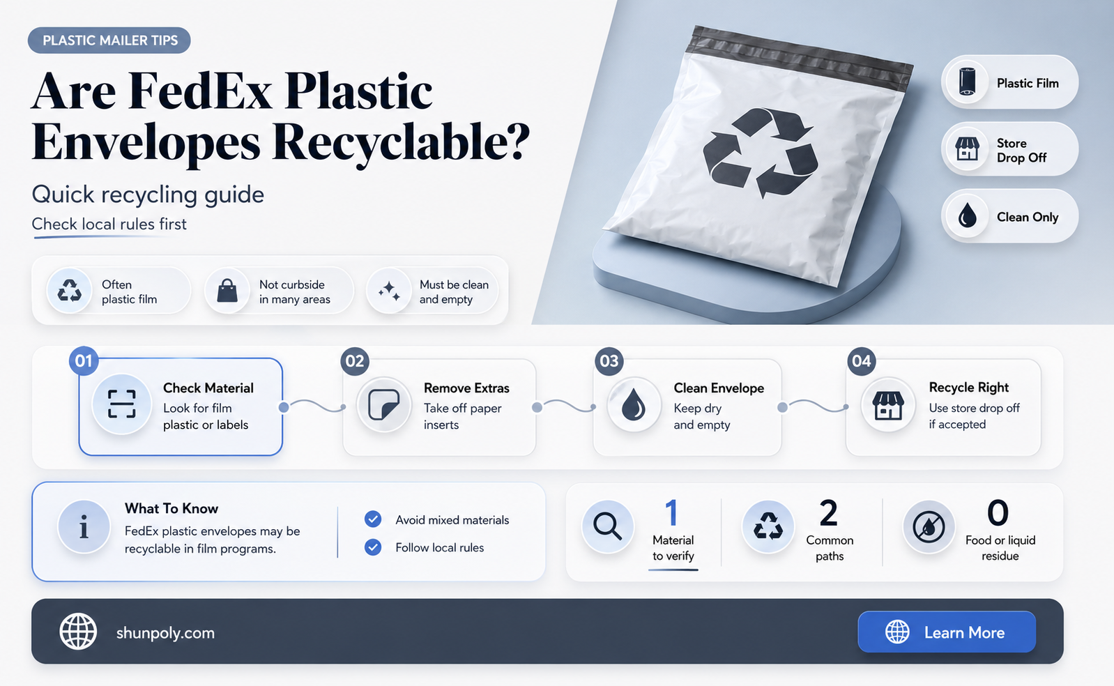 are plastic fedex envelopes recyclable