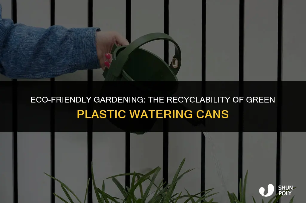are green plastic watering cans recyclable