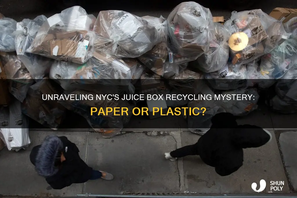 are juice boxes paper or plastic in nyc recycling