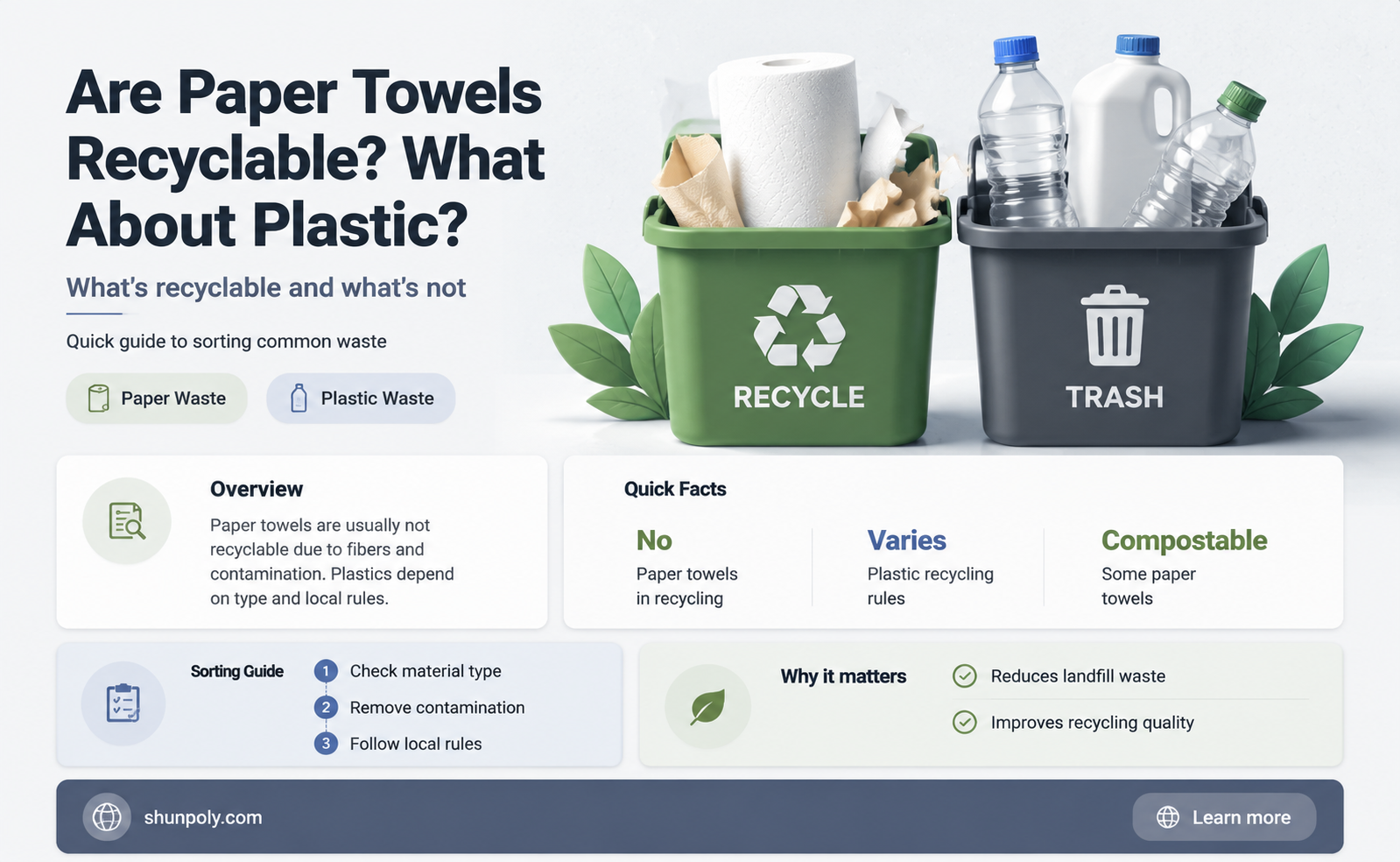 are plastic paper towel recyclable