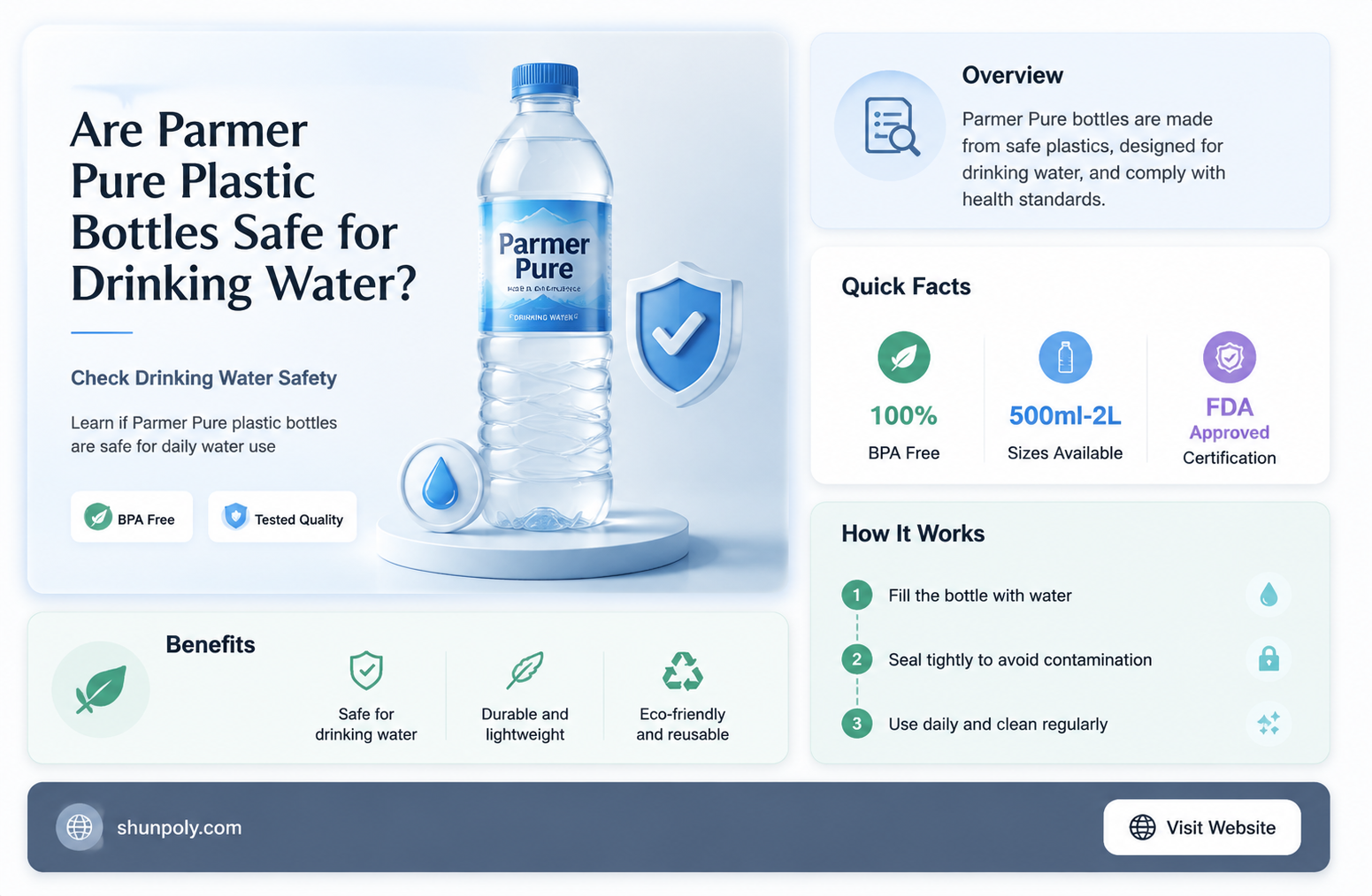 are plastic bottles from parmer pure safe for drinking