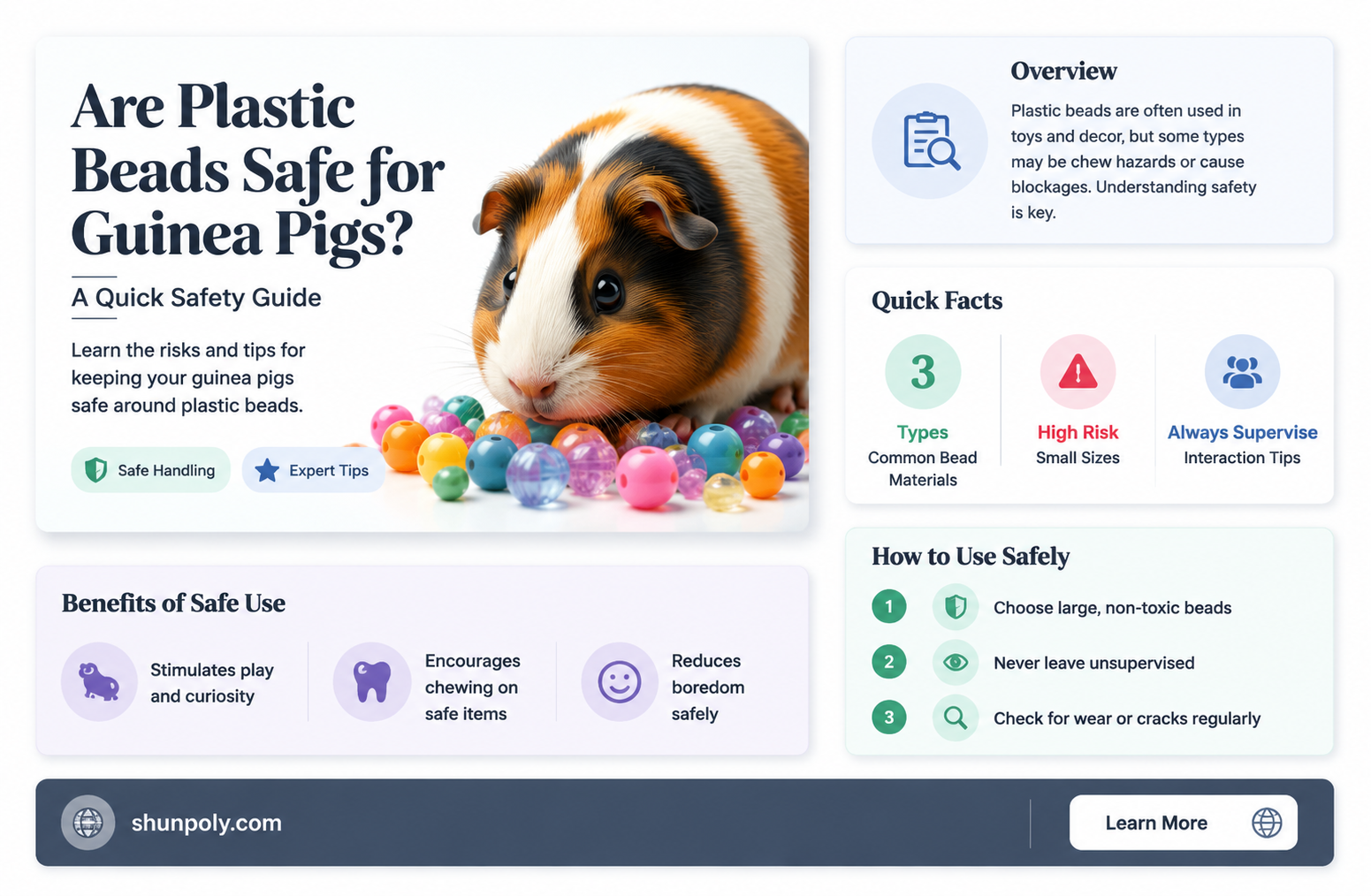 are plastic beads safe for guinea pigs