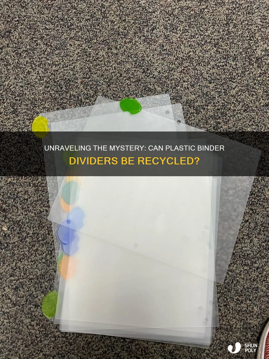 are plastic binder dividers recyclable