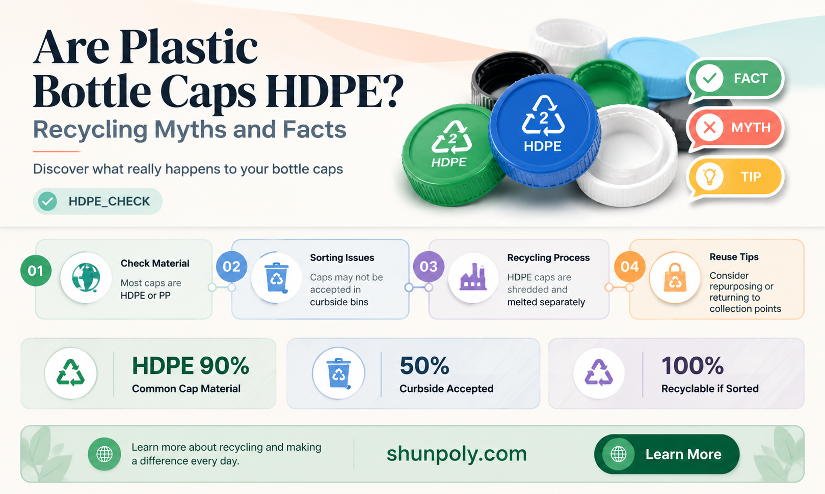 are plastic bottle caps hdpe