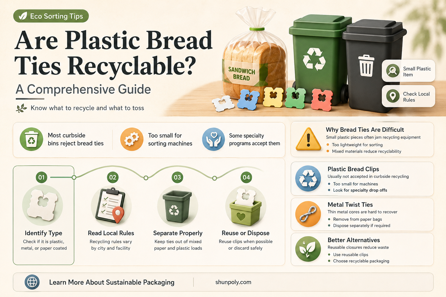 are plastic bread ties recyclable