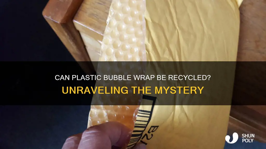 are plastic bubble wrap envelopes recyclable