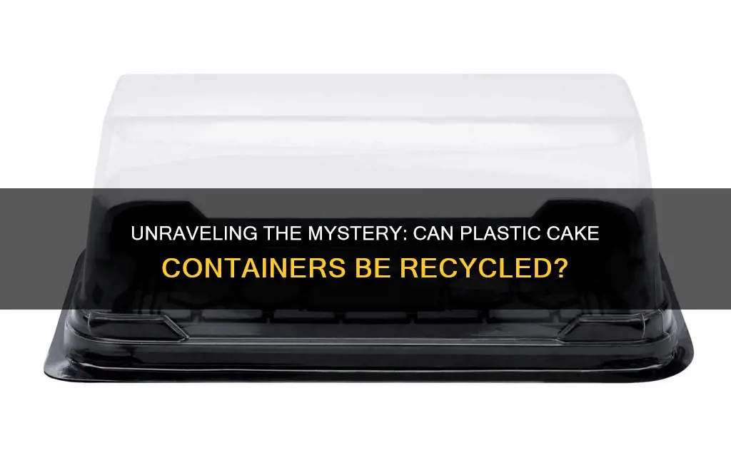 are plastic cake containers recyclable