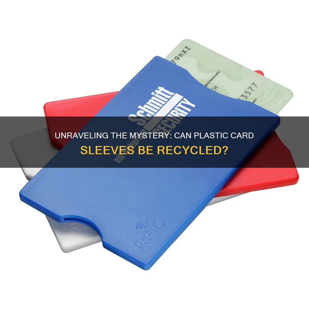 are plastic card sleeves recyclable