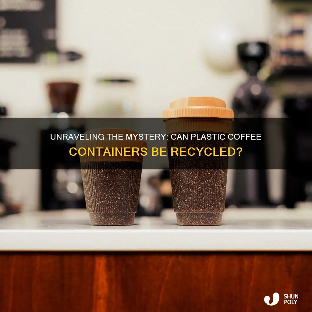 are plastic coffee containers recyclable