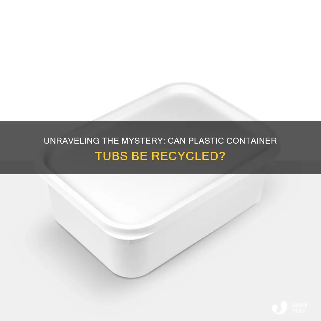 are plastic container tubs recyclable