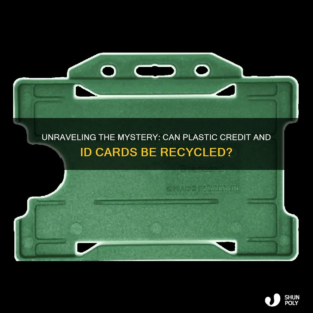 are plastic credit and id cards recyclable