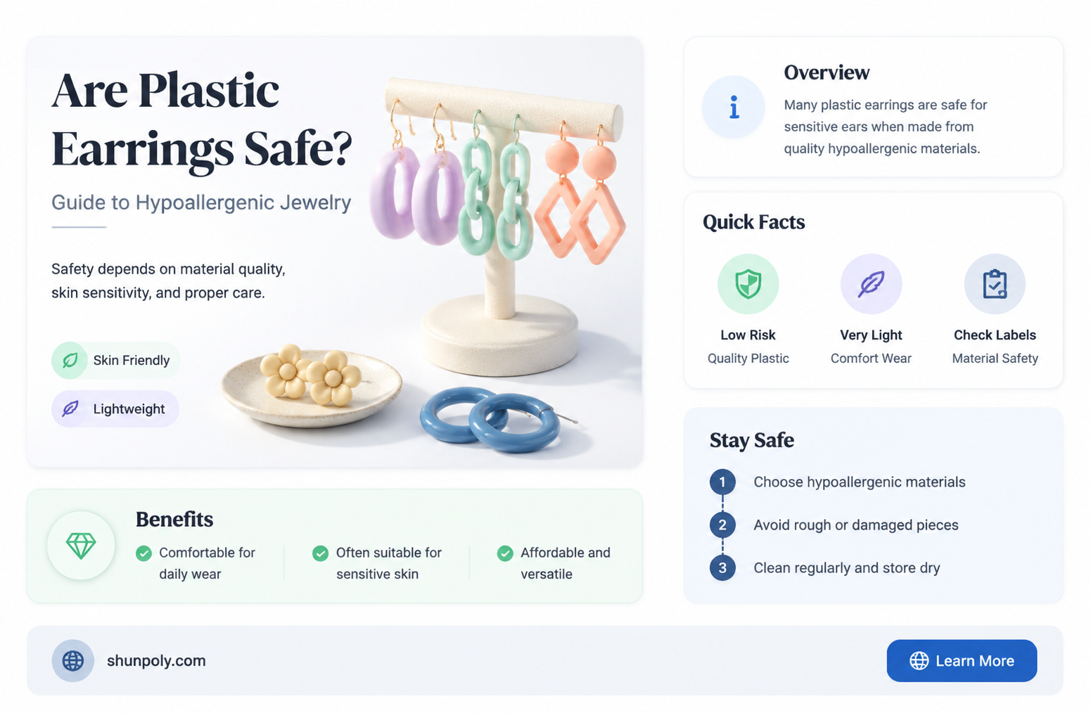 are plastic earrings safe