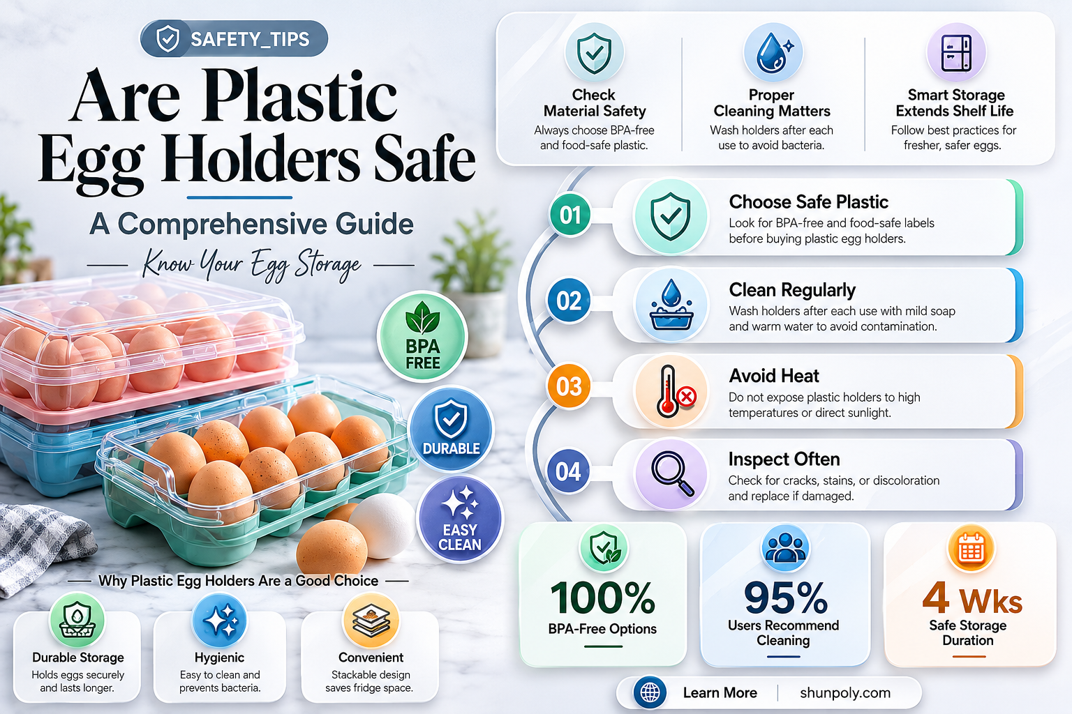 are plastic egg holders safe