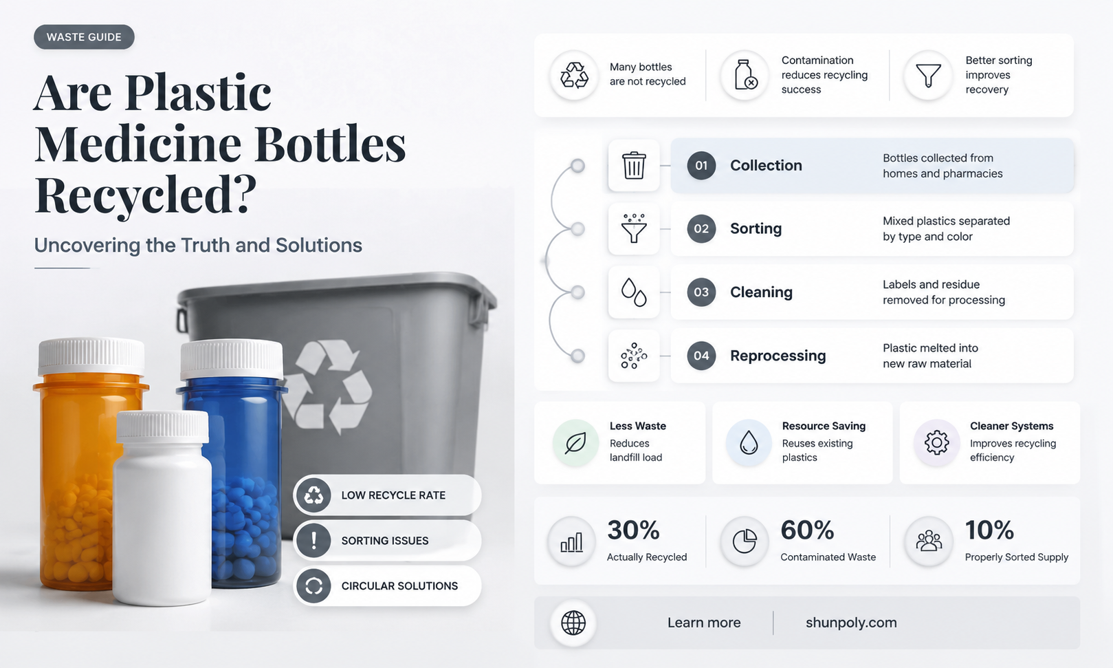 are plastic medicine bottles recycled