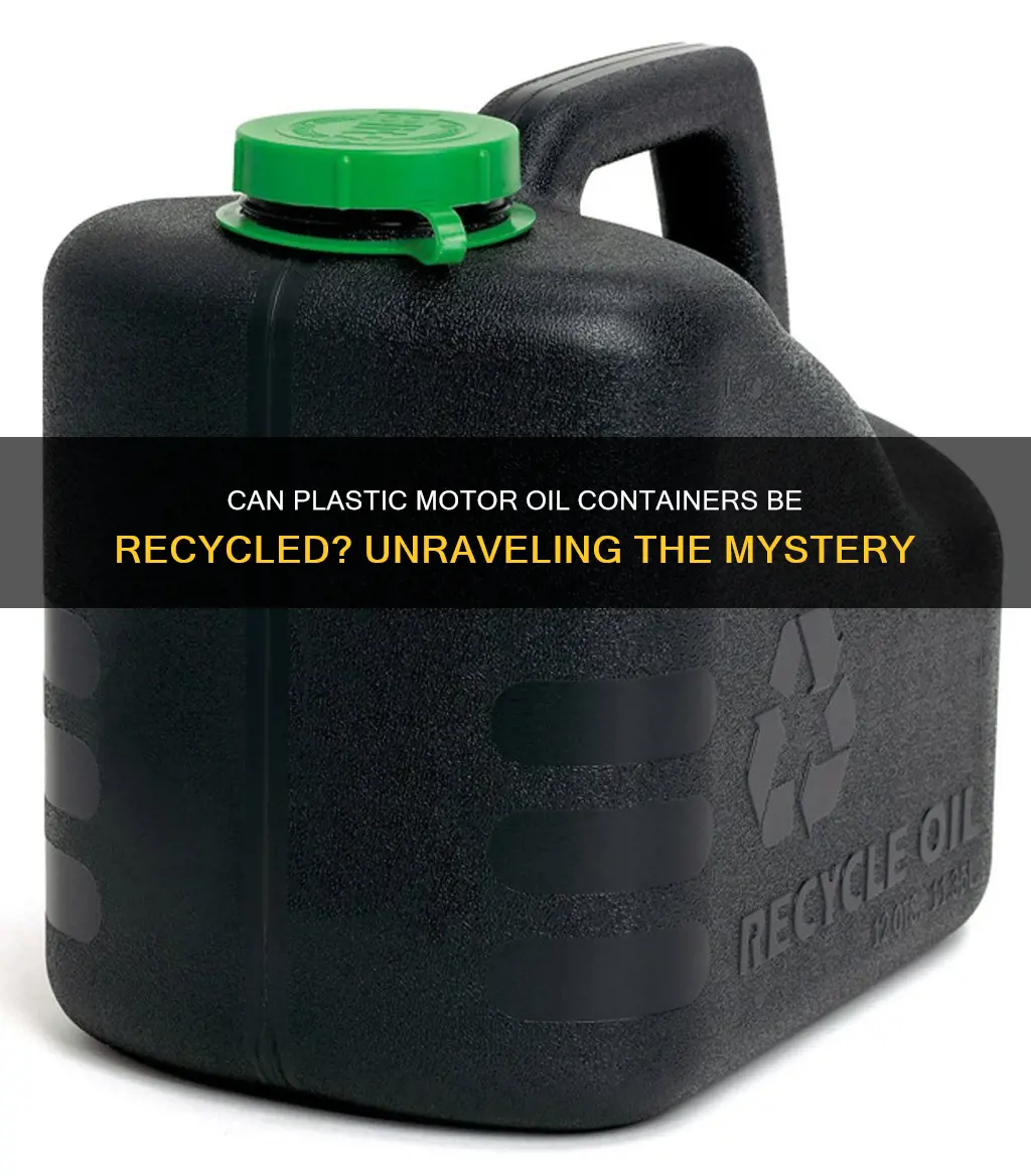 are plastic motor oil containers recyclable