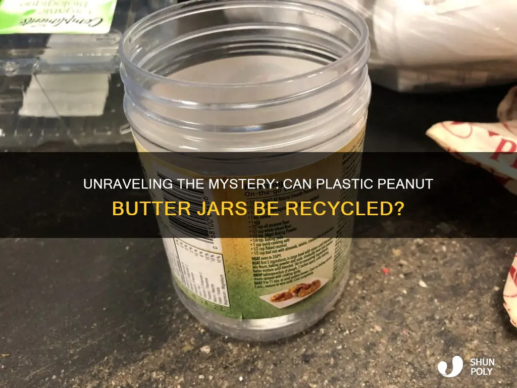 are plastic peanut butter jars recyclable