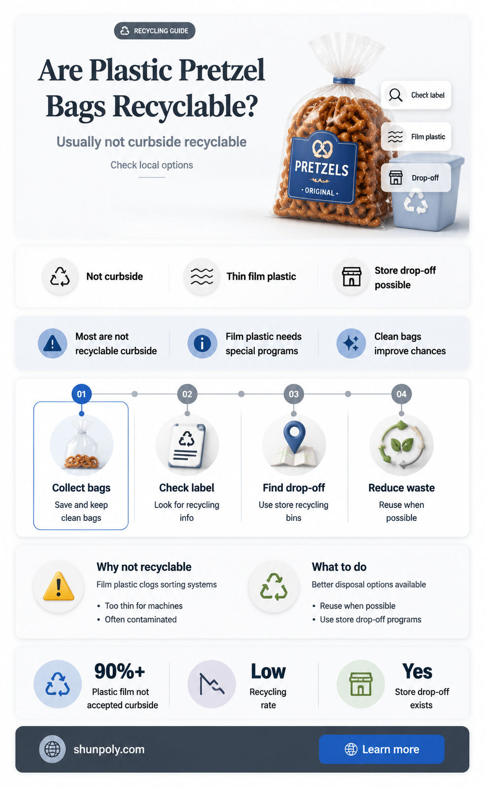 are plastic pretzel bags recyclable