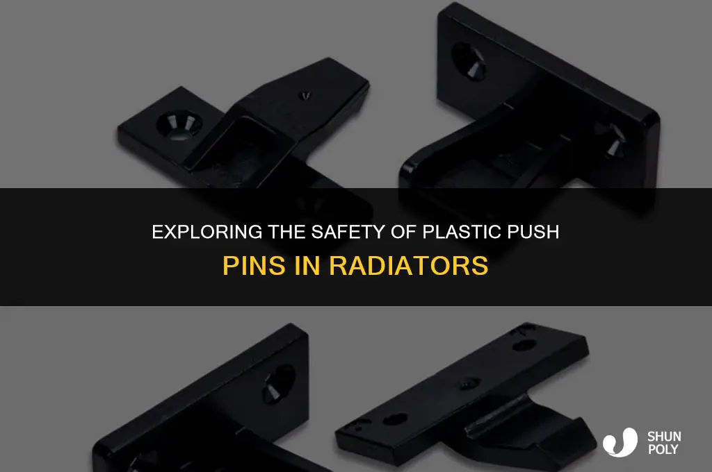are plastic push pins into radiator safe