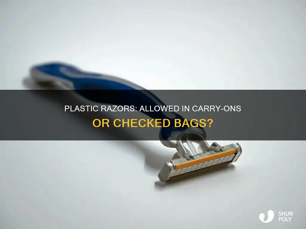 are plastic razors allowed on planes
