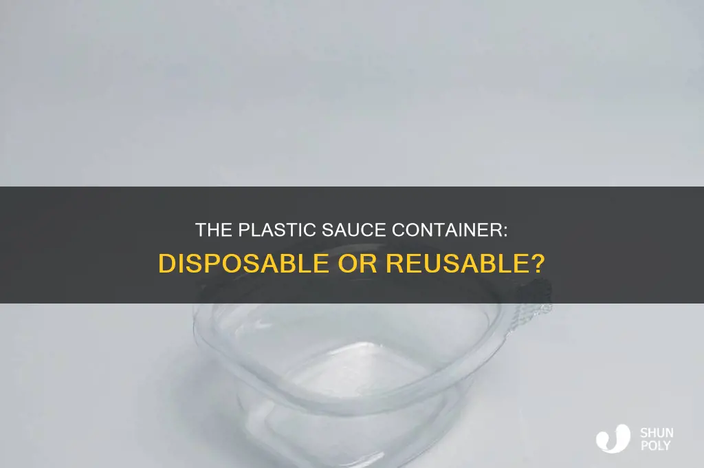 are plastic sauce containers disposable