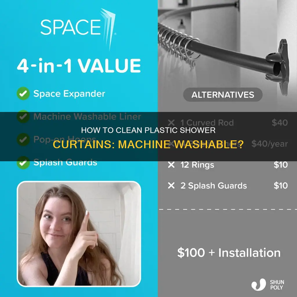 are plastic shower curtains machine washable