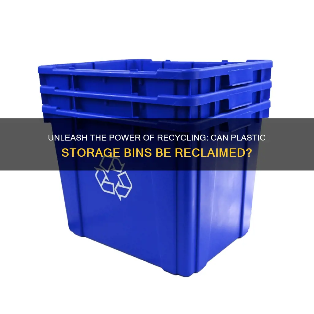 are plastic storage bins recyclable