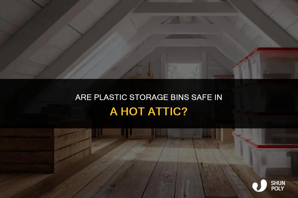are plastic storage bins safe in a hot attic