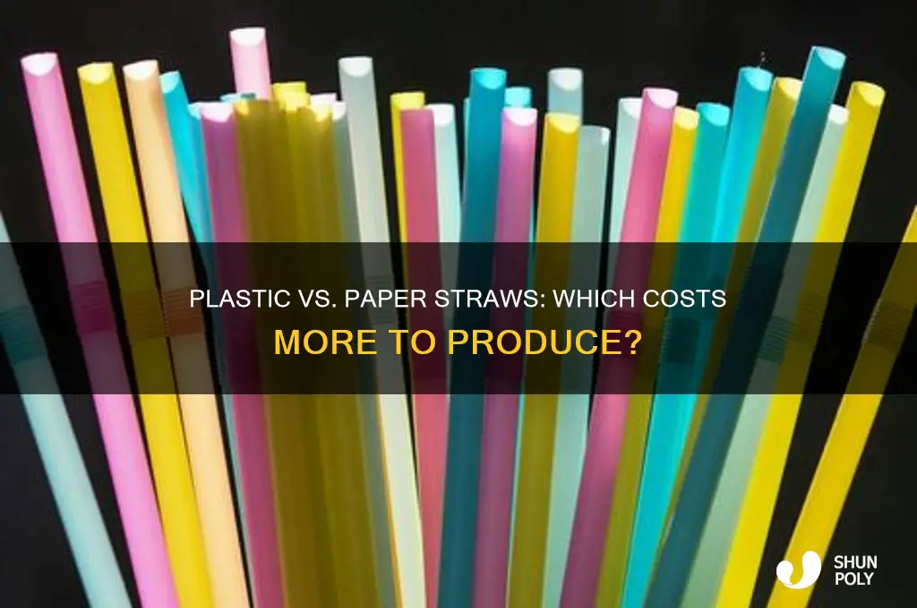are plastic straw more expensive to make than paper straws
