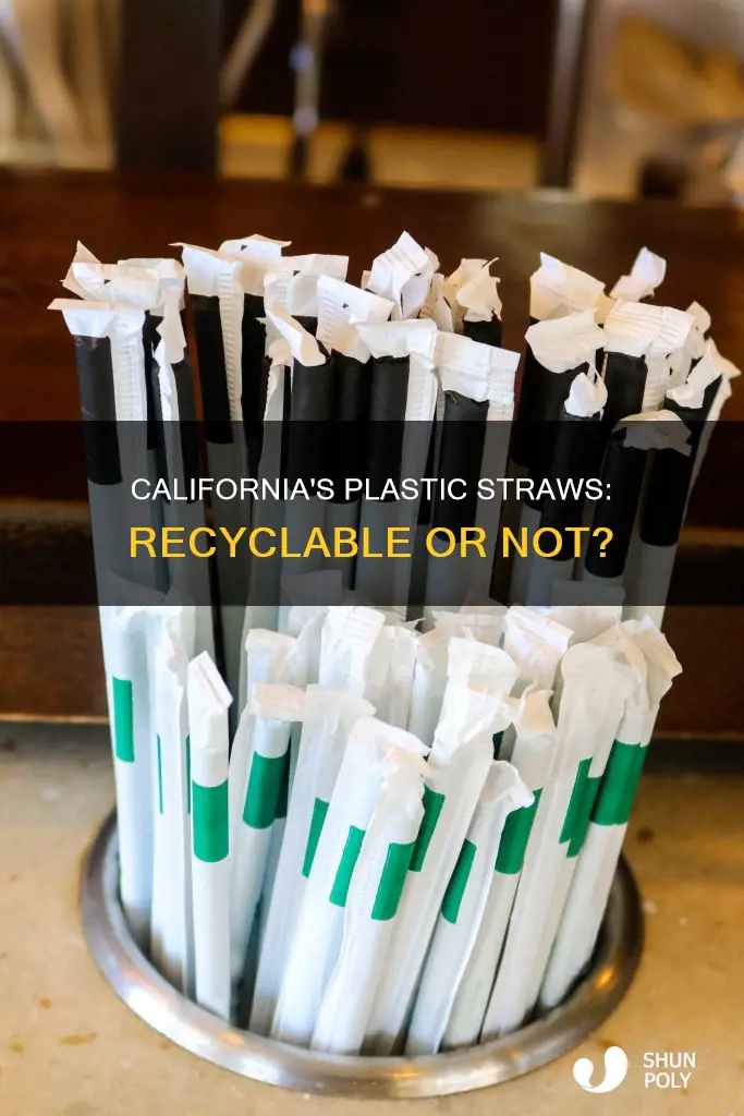 are plastic straws recyclable in california