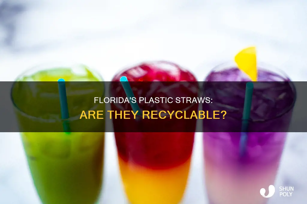 are plastic straws recyclable in florida