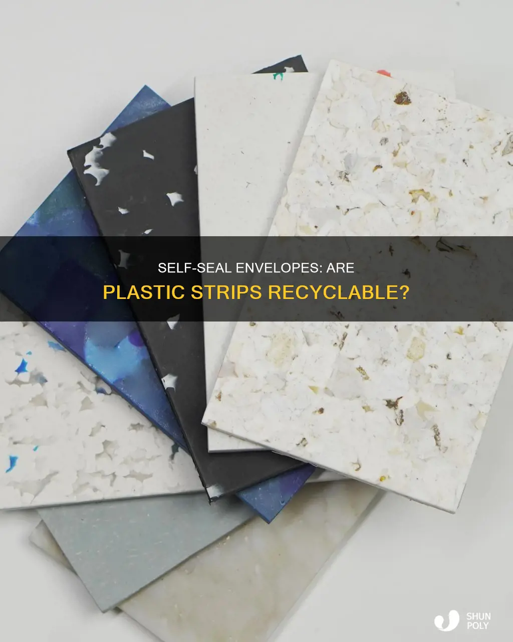 are plastic strips on self seal envelopes recyclable
