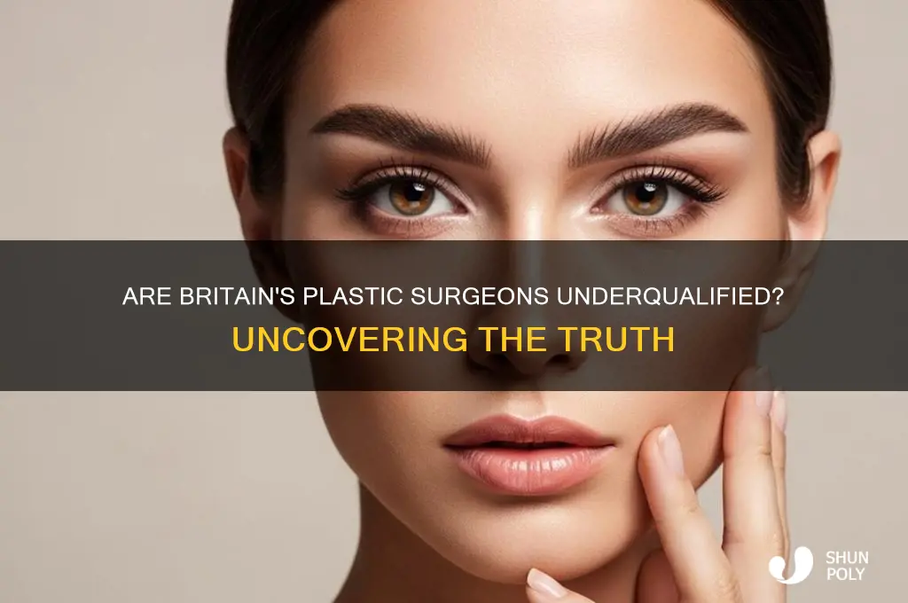are plastic surgeons in britain under qualified
