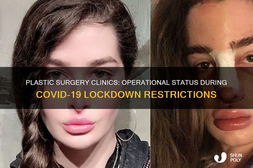 are plastic surgeons open during lockdown