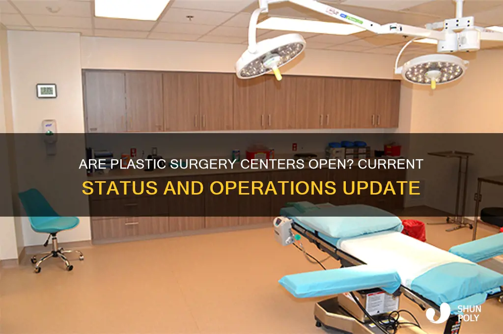 are plastic surgery centers open