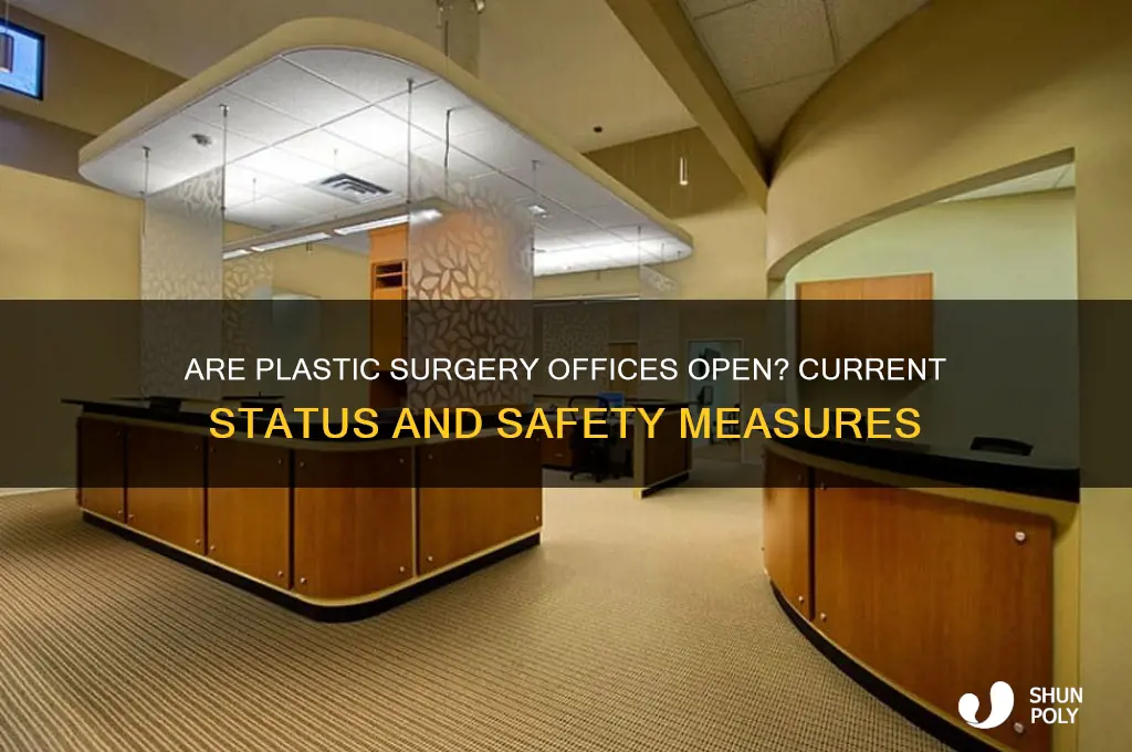 are plastic surgery offices open