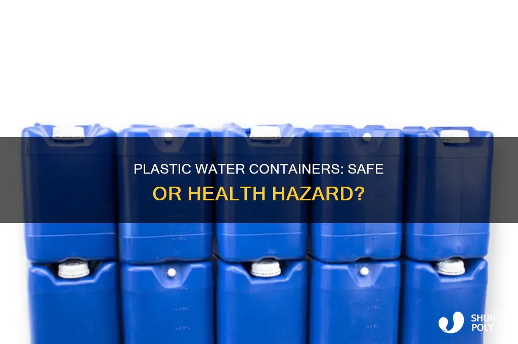 are plastic water containers health