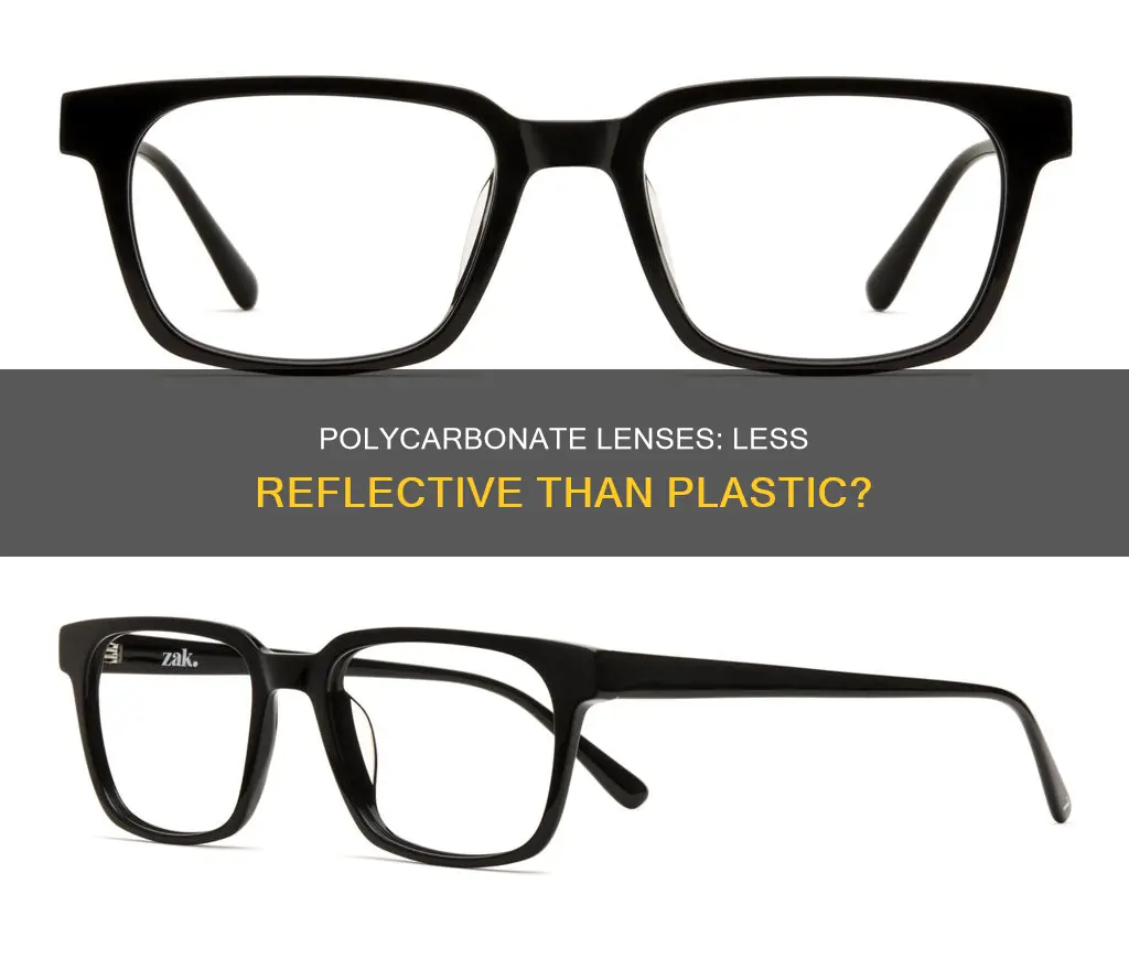 are polycarbonate lenses less reflective than plastic