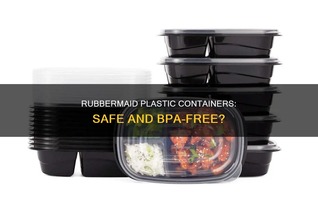 are rubbermaid plastic containers bpa free