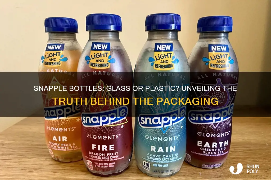 are snapple bottles glass or plastic