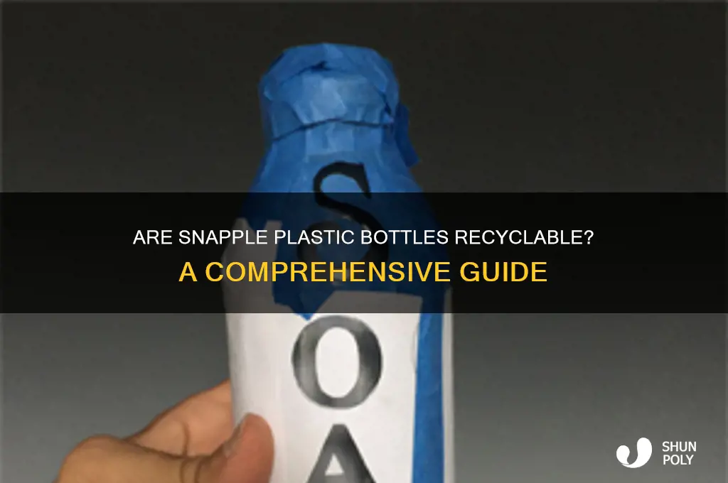are snapple plastic bottles recyclable