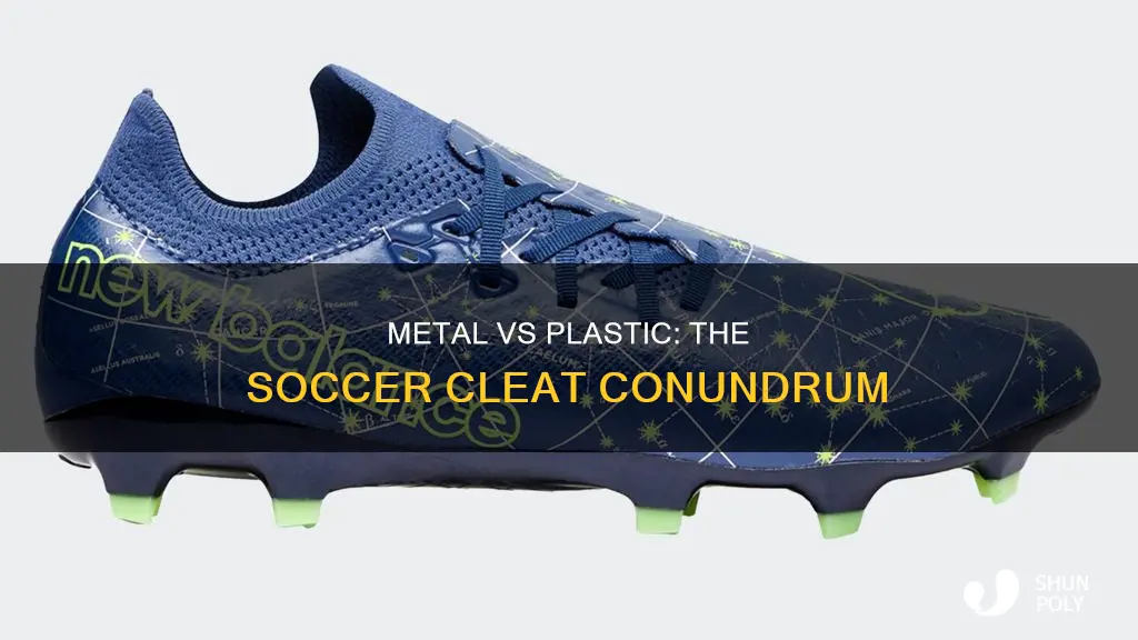 are soccer cleats metal or plastic