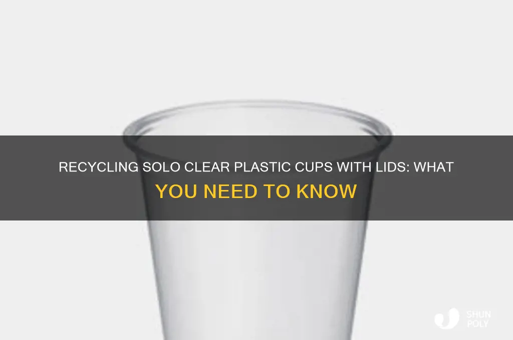 are solo clear plastic cups with lids recyclable